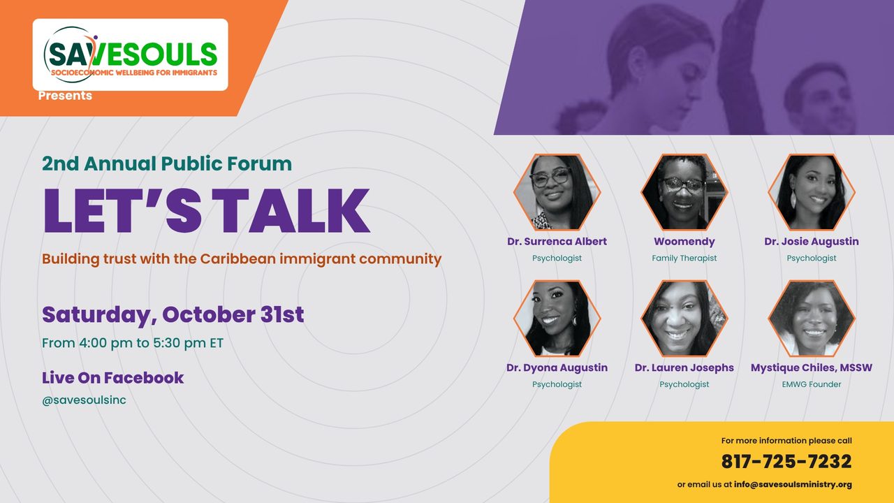 Flyer for the second annual Let's Talk public forum on October 31.